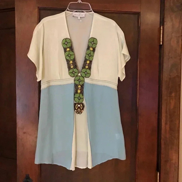 Paul & Joe Paris Beaded Silk Tunic Never Worn - Picture 1 of 4